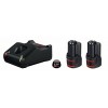 Bosch стартов комплект 2 батерии x gba 12v 3.0ah + зарядно gal 12v-40