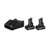 Bosch стартов комплект 2 батерии x gba 12v 6.0ah + зарядно gal 12v-40