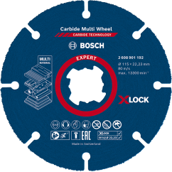 BOSCH EXPERT X-LOCK Диск Ъглошлайф за Дърво и Пластмаса 115mm