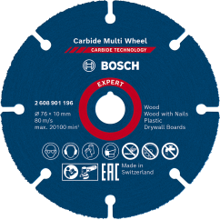 BOSCH EXPERT Диск Ъглошл за Дърво и Пластмаса 76 мм