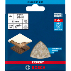 BOSCH EXPERT Мрежа за шлифоване комплект 6 части 93 мм