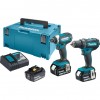 Makita dlx2127tj1 акумулаторен винтоверт ddf482 + акумулаторен ударен винтоверт  dtd152 батерии 3 бр х 5.0 ah
