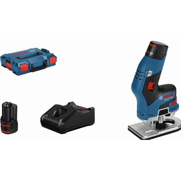 Bosch gkf 12v-8 professional акумулаторна фреза 2x3.0ah