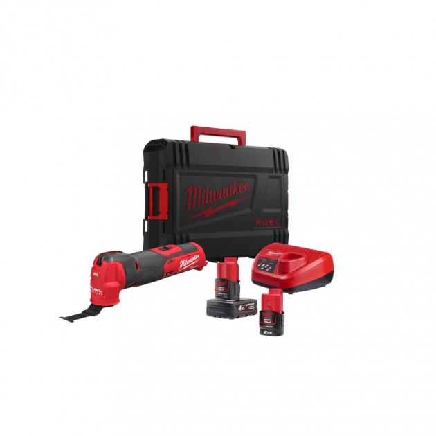 Milwaukee Акумулаторен мултишлайф M12FMT-422X, 12V, 1 x 2.0 Ah + 4.0Ah + зарядно устройство