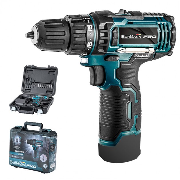 Bormann bbp2100 акумулаторен винтоверт 12v 1x1.3 ah pro line
