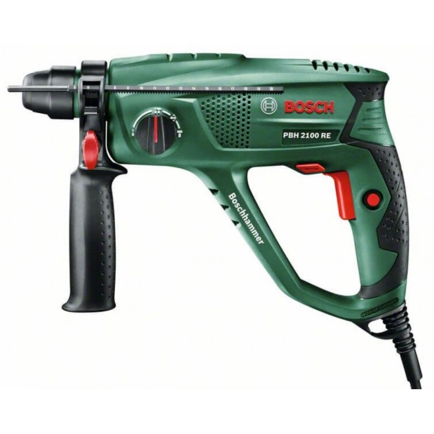 Перфоратор bosch pbh 2100 re + 2 бр. свредла, шило и секач