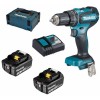 Makita акумулаторен ударен винтоверт dhp485rfj 2x3.0ah зарядно в куфар