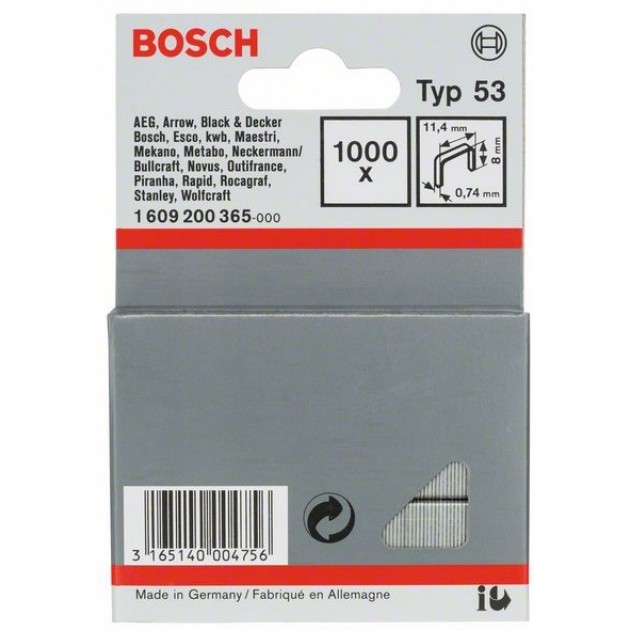 Bosch скоби тип 53-8 mm