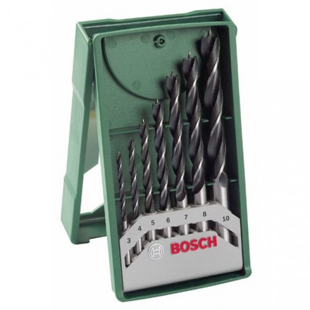BOSCH Mini x-line свредла за дърво комплект, 7 части