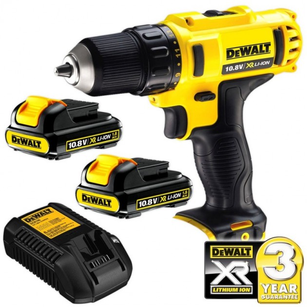 Dewalt акум. винтоверт dcd710d2-qw  10.8 v  2х2 ah