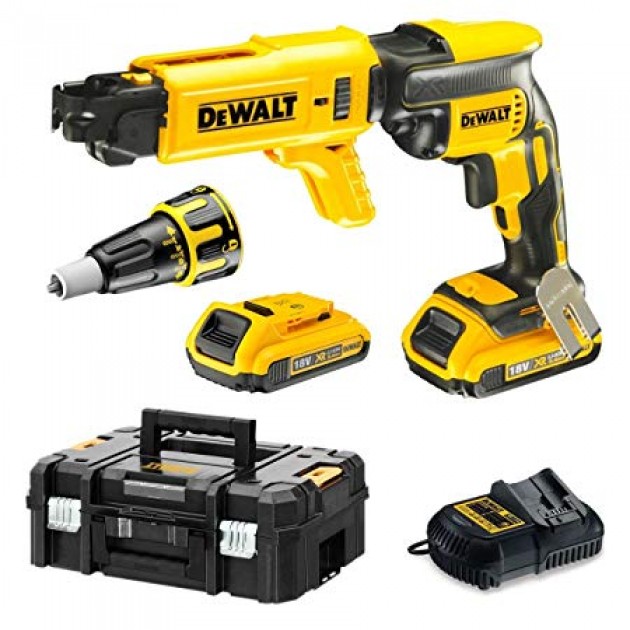 Dewalt акумулаторен винтоверт за гипсокартон dcf620d2k-qw  18v 2x2 ah