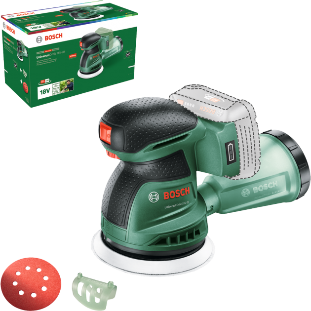 BOSCH Ексцентършлайф UniversalOrbit 18V-20, 125mm, SOLO