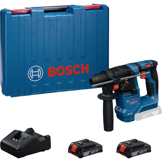 Bosch Акумулаторен перфоратор GBH 18V-18, 2 x 2.0 Ah + зарядно устройство, 1.5 J