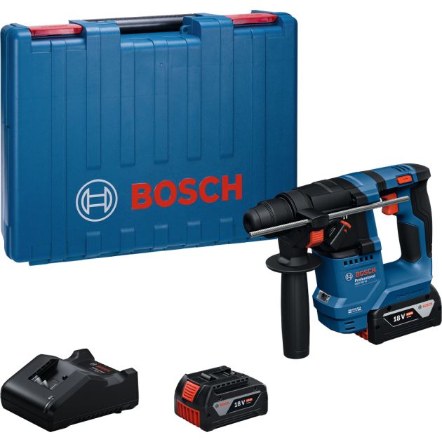 Bosch Акумулаторен перфоратор GBH 18V-18, 2 x 4.0 Ah + зарядно устройство, 1.5 J