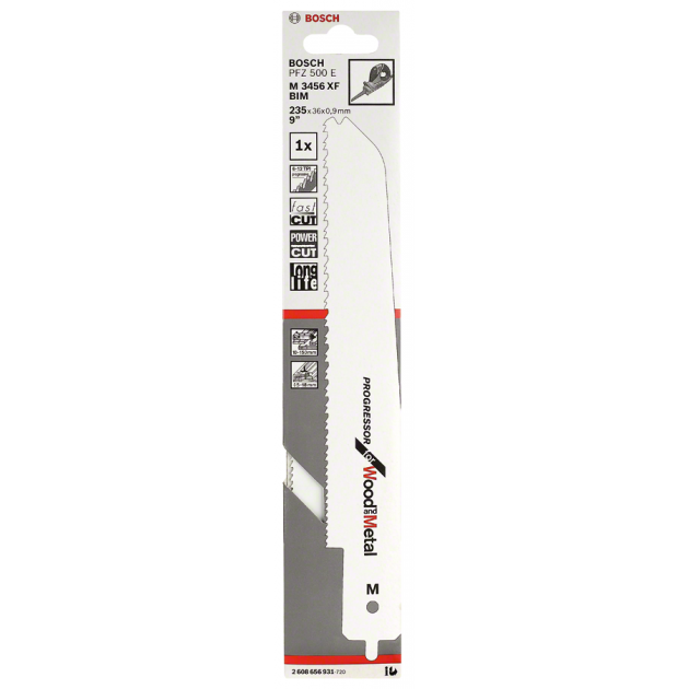 Bosch Нож за саблен трион Progressor for Wood and Metal M 3456 XF