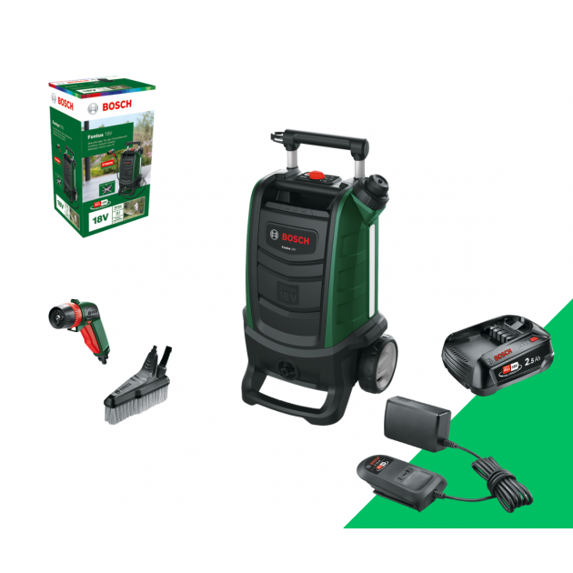 Bosch Акумулаторна водоструйка Fontus 18V, SOLO + Комплект зарядно AL 18V-20 и батерия 18V 2.5 Ah
