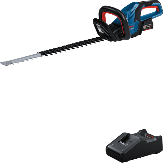 Bosch Акумулаторна ножица за жив плет GHE 18V-60, 1 х 4.0 Ah + зарядно устройство