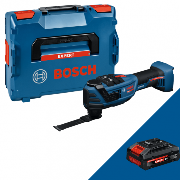 Bosch Акумулаторeн мултифункционален инструмент EXOP 18V-40, 18V, L-Boxx, SOLO + ПОДАРЪК