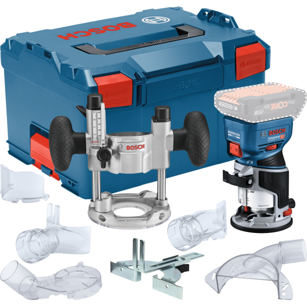 Bosch Акумулаторна фреза за кантове GKF 18V-8, SOLO, L-BOXX