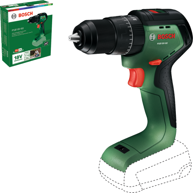 Bosch Акумулаторен ударен винтоверт PSB 18V-60, 18V, SOLO