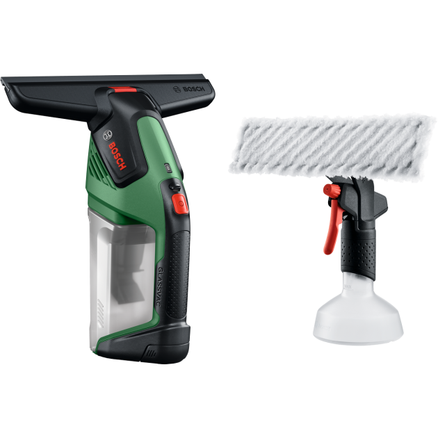 Bosch Акумулаторен уред за почистване на прозорци GLASSVAC 4V + спрей бутилка