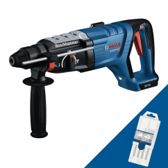 BOSCH GBH 18V-28 D Акумулаторен перфоратор със SDS plus, SOLO + ПОДАРЪК Комплект свредла за бeтон 6/8/10 mm