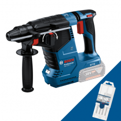 Bosch акумулаторен перфоратор gbh 187-li 2.4 j solo + ПОДАРЪК Комплект свредла за бeтон 6/8/10 mm