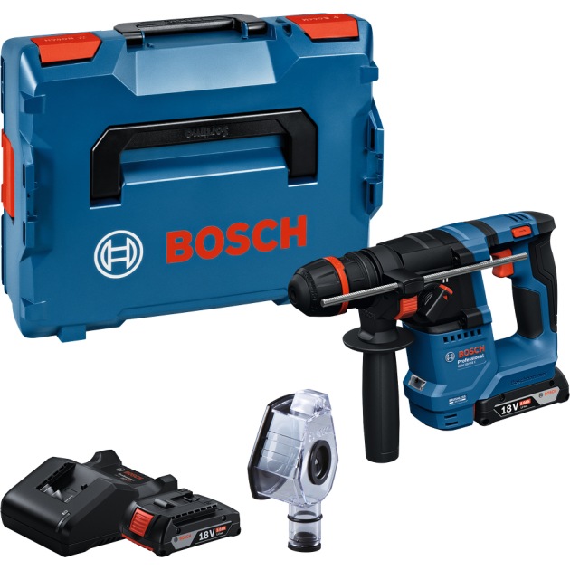 Bosch Акумулаторен перфоратор GBH 18V-18 X, OneChuck, 18V, 2 x 2.0 Ah + зарядно устройство