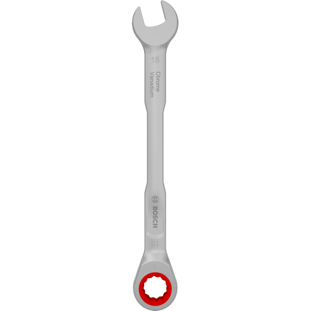 Bosch Комбиниран гаечен ключ с тресчотка, 15 mm