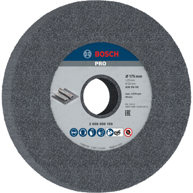 Bosch PRO Шлифовъчен диск за шмиргел Steel, G36, 175x25х32 mm