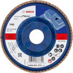 Bosch PRO Ламелен диск X431, G80, 115 mm, прав 