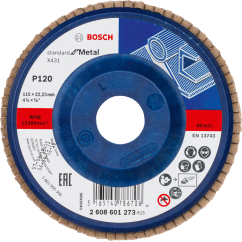 Bosch PRO Ламелен диск X431, G120, 115 mm, прав 