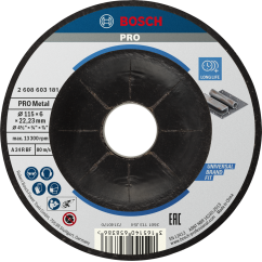 Bosch PRO Шлифовъчен диск Metal, 115x6x22.23 mm