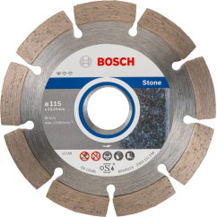 Bosch Диамантен диск за рязане Standard for STONE, 115x22.23 mm, 10 бр