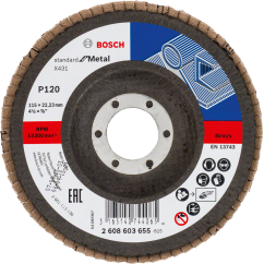 Bosch PRO Ламелен диск X431, G120, 115 mm, конусовиден