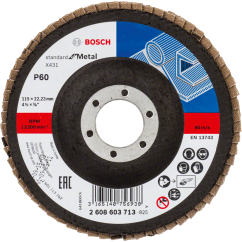 Bosch PRO Ламелен диск X431, G60, 115 mm, прав