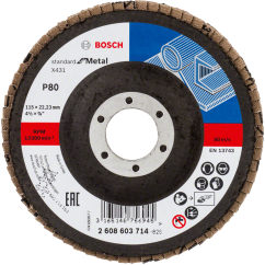 Bosch PRO Ламелен диск X431, G80, 115 mm, прав