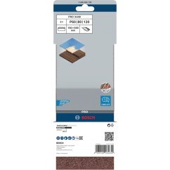 Bosch PRO Комплект лентови шкурки за дърво и боя X440, G60/80/100, 100x560 mm, 3 бр  