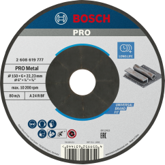 Bosch PRO Шлифовъчен диск Metal, 150x6x22.23 mm