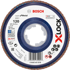 Bosch PRO Ламелен диск X551, G120, 125 mm, прав