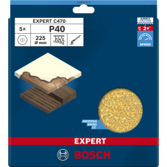 Bosch Шкурка EXPERT C470, 225 mm, G40, 5 бр