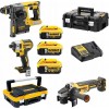DEWALT DCK305P3T АКУМУЛАТОРЕН КОМПЛЕКТ ПЕРФОРАТОР DCH273 + ЪГЛОШЛАЙФ DCG405 + ВИНТОВЕРТ DCF887 + 3 БАТЕРИИ