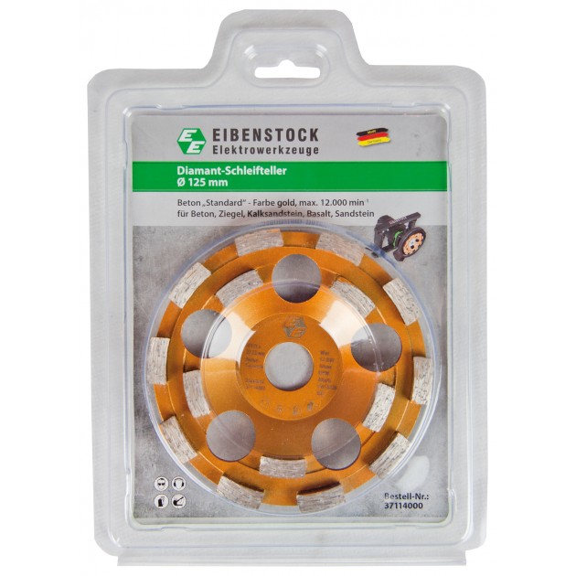 EIBENSTOCK Диамантена шлайфшайба 125mm, БЕТОН STANDARD 
