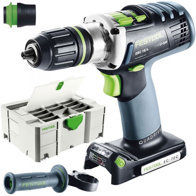 Festool Акумулаторен винтовърт DRC 18/4 Li-Basic