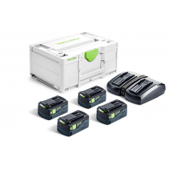 Festool Акумулаторен комплект SYS 18V 4 x HP 5.0 + TCL 6 DUO
