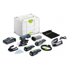 Festool Акумулаторна делта-шлайфмашина DTSC 400 3,0 I-Set, 18V, 2 x 3.0 Ah + зарядно устройство