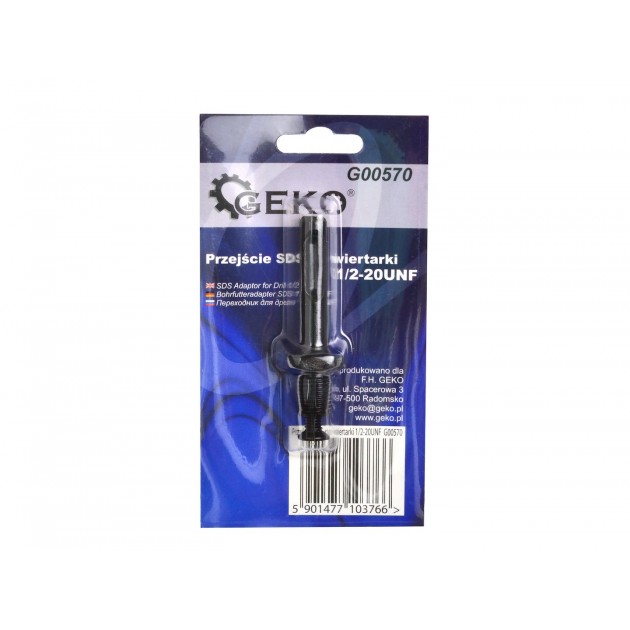 Geko Адаптор G00570, SDS-Plus - 1/2-20 UNF