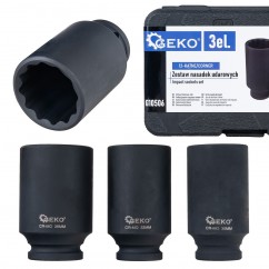 Geko Комплект ударни вложки G10506, 1/2", 30 - 36 mm, 3 части