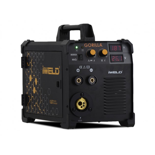 Инверторен телоподаващ апарат Iweld GORILLA POCKET MIG 195 IGBT ALUFLUX 