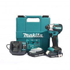 Makita Акумулаторен ударен винтоверт DTD158WVE, 18V, 2 x 2 Ah + зарядно устройство